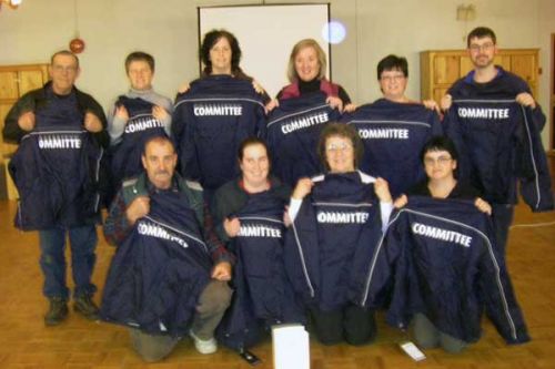 Volunteers to head up committees for Flinton’s 2010 Relay for Life are: (Back row, l-r) Robert and Donna Wood, Teresa Whitelock, Sue Tobia, Sherry Tebo, and Joe Halser. (Front row, l-r) James Wood, Beth Hasler, Carolyn Hasler and Edna Lessard.